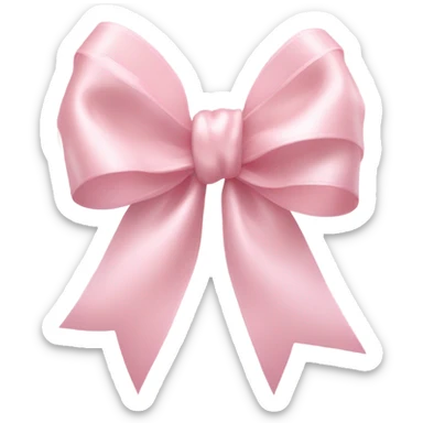 light pink ribbon bow sticker