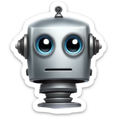 Robot dingle bell sticker