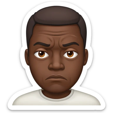 ugly black man sticker