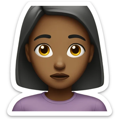 worried girl sticker