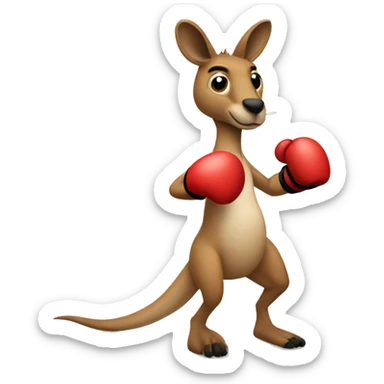 Boxing kangaroo sticker