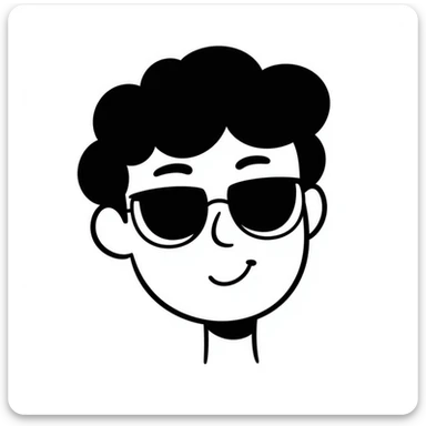 Fashionable sunglasses in pastel colors (dd9fb0, ffc6d3, a3bfc9, c4bee2, f1b091), hand-drawn doodle style sticker