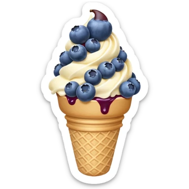 icecream-cone-blueberries sticker