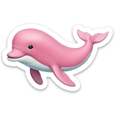 Pink beluga whale  sticker