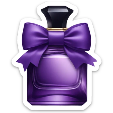 Dark Purple dior perfume with purple bow sticker