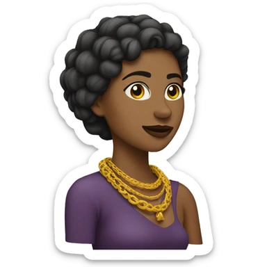 Mujer con pulseras sticker