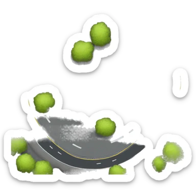 asphalt road sticker