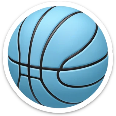 light blue basketball sticker