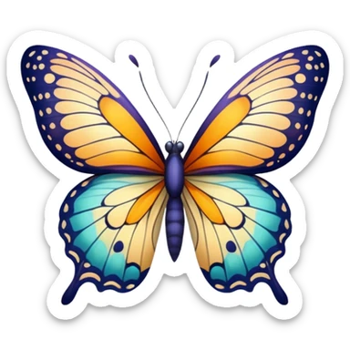 Side view Butterfly sticker