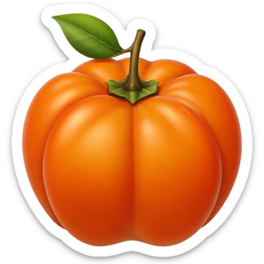 persimmon fruit smooth sticker
