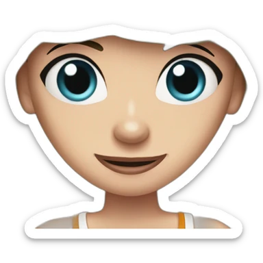 Dexter from Dexter's laboratory as a woman sticker