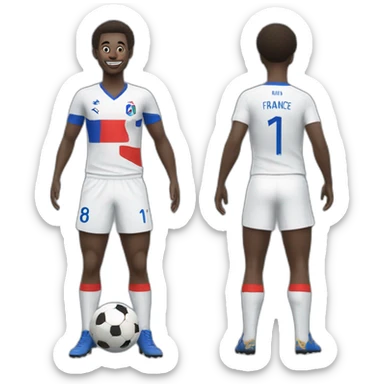 Un clown avec le maillot de la France au foot sticker