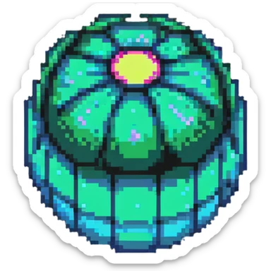 glowing neon bomb power up item sticker