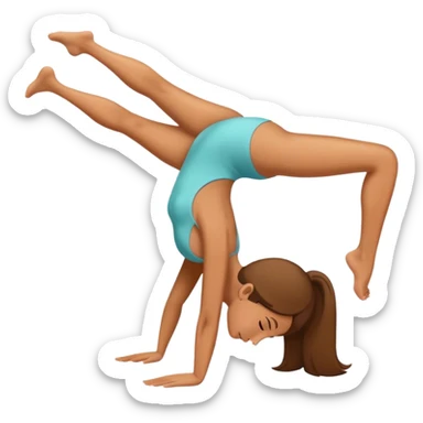 lady doing upward forward bend  sticker