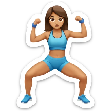 girl doing lounges sticker