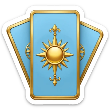 Tarot cards light blue sticker