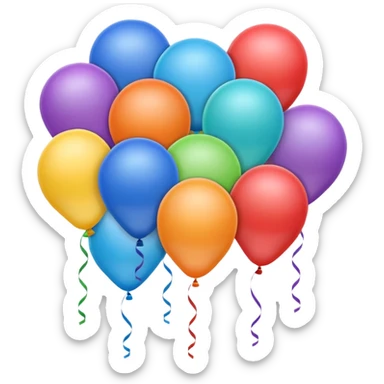 colorful balloons sticker
