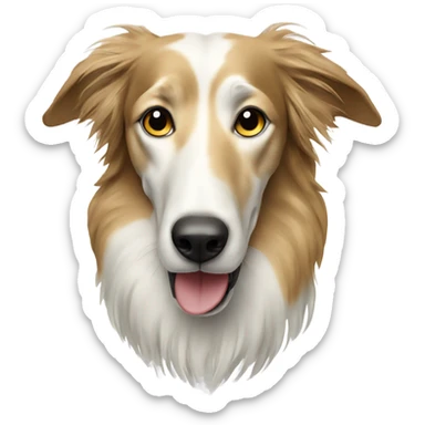 russian borzoi dog sticker