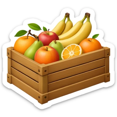 a fruit box and less fruits sticker