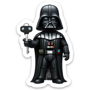 Darth Vader holding car keys sticker