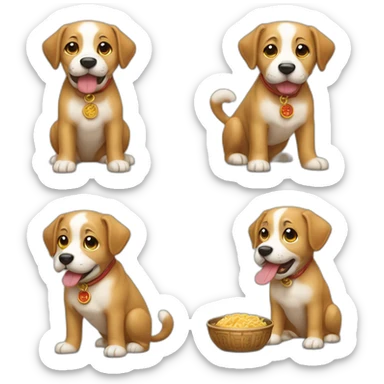 Un chinois qui mange du chien sticker