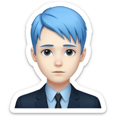 ethereal-pastel-transparent-translucent-gorgeous-spectral-dark-greyish-blue-whitish-gloomy-spectral-poltergeist-man-with-blue-hair-with-a-beautiful-black-suit sticker