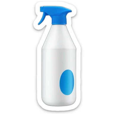Thin metal All purpose cleaner bottle, white, blue logo sticker
