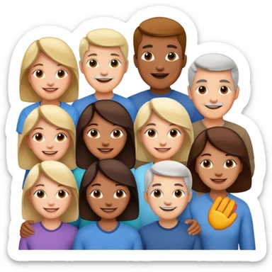 many different groups of people sticker