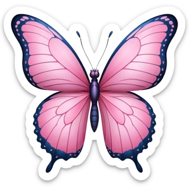 Pink butterfly sticker