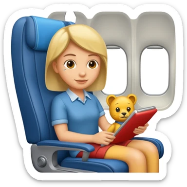 passanger in plane seat sticker
