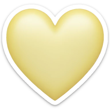 Pastel yellow heart sticker