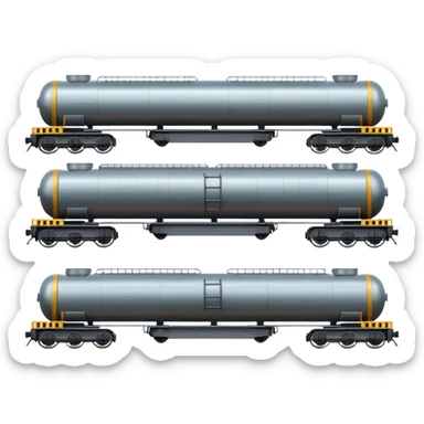 a long train with tank cars sticker