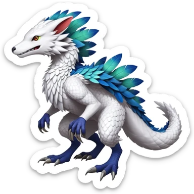  Fakémon-Digimon-Fionbri-Trico-Vernid-Sergal-creature (full body) sticker