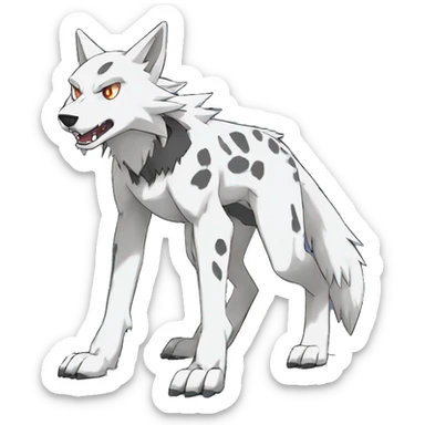  Cool Edgy War-Digimon-Fakemon-Wolf with edgy markings full body sticker