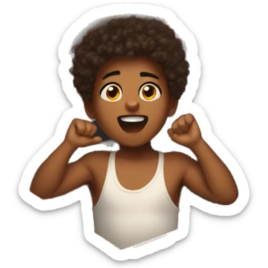 Aesthetic fall baby acting crazy in a box   sticker