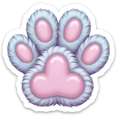 a very light pale pastel #ffbe8c pawprint sticker