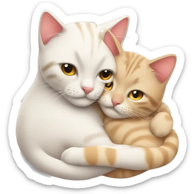 Cats cuddling sticker