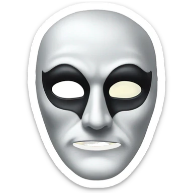 Phantom of the opera mask, half sticker