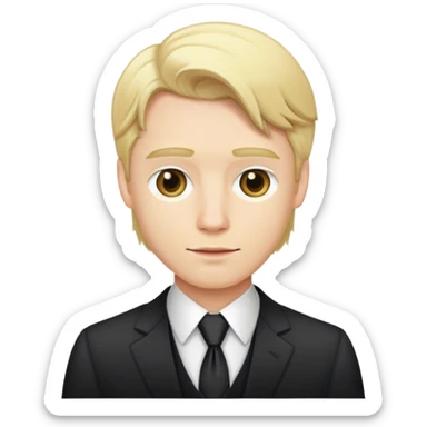 blond disgusting man in formal attire sticker