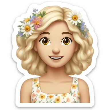 Romantic fool white girl sticker