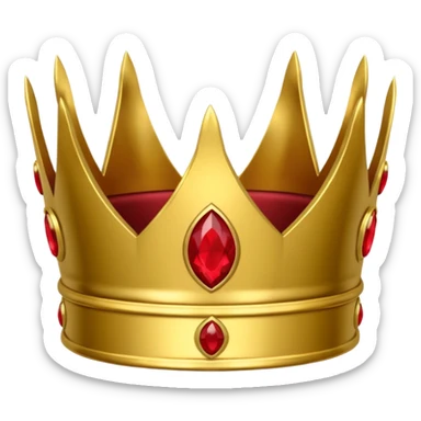 Gold laurel crown with crimson core. sticker