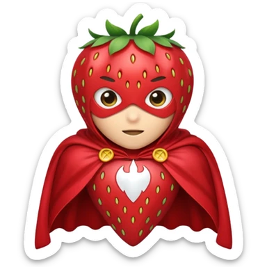 Cape-Wearing Super Fruit sticker