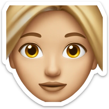 Beautiful model with light brown hair  sticker