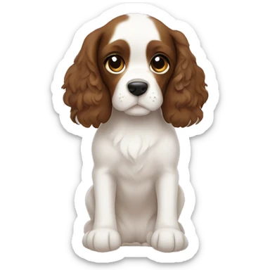 Spaniel cute on hands  sticker