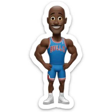 Michael Jordan Pixar style taking supplements  sticker