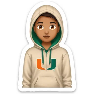 University of Miami, crane in hoodie sticker