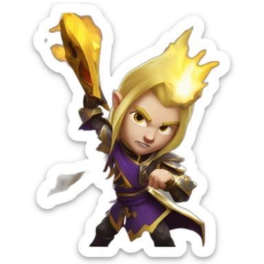 Invoker fight with Riki in Dota2 sticker