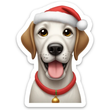 Christmas dog sticker