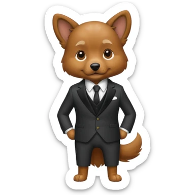 The dog went in a suit
 sticker