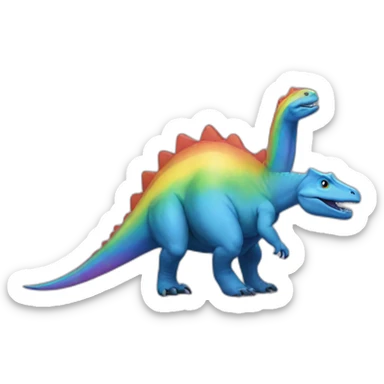 tiranosaur rainbow lgbt sticker